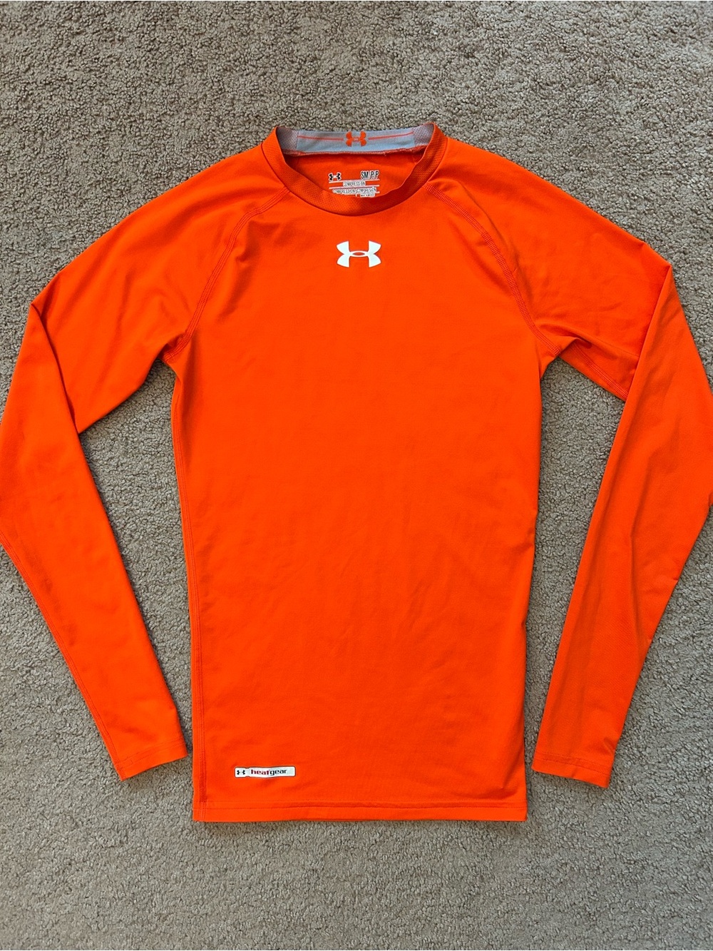 Under Armour Heatgear Men’s Bright Orange Compression Performance Tee SM S